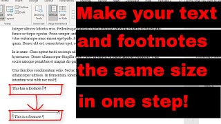 Change your footnote font size in one step in Microsoft Word