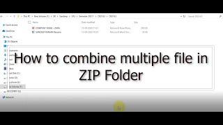 How to combine multiple files in ZIP folder | Sandeep Ranjan |