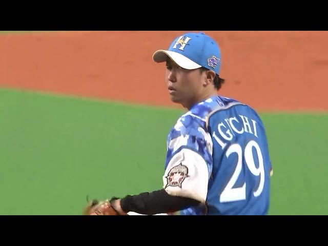 【7回表】ファイターズ・井口和朋 わずか8球で1イニングを無失点に抑える好リリーフ!! 2021年9月19日 北海道日本ハムファイターズ 対 千葉ロッテマリーンズ