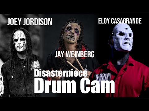 Joey Jordison x Jay Weinberg x Eloy Casagrande - disasterpiece - drum cam comparison.