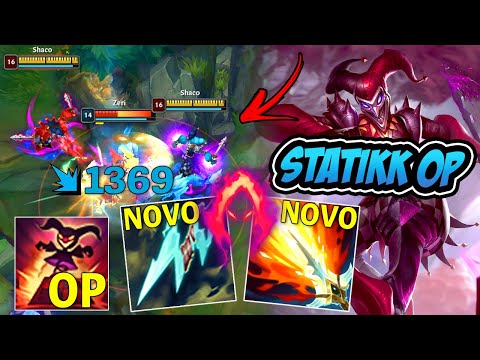 SHACO AD E AP COM A NOVA STATIKK FICA MUITO QUEBRADO !! - LEAGUE OF LEGENDS