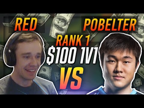 (RANK 1) POBELTER vs REDMERCY | INSANE $100 1v1 SHOWDOWN!! - League of Legends