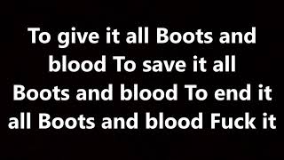 five finger death punch - boots and blood (lyrics)