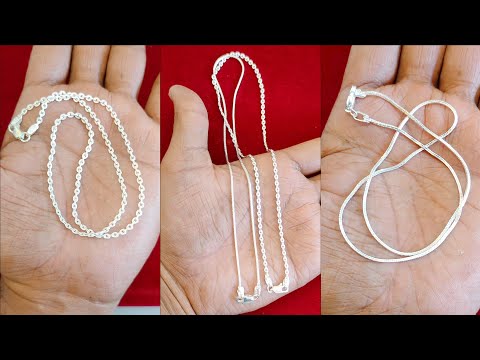 latest Silver Chain Designs for girls with Price 2023/light weight Silver Chain Designs