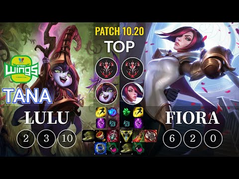 JAG TaNa Lulu vs Fiora Top - KR Patch 10.20