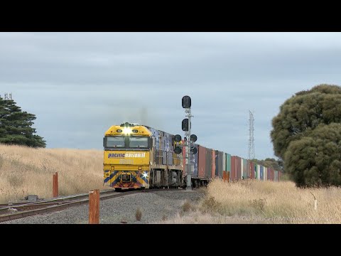 5MA5 Pacific National Intermodal Container Train  (4/3/2021) - PoathTV Australian Railways