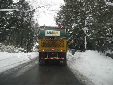 Automated trash pick up tested in the snow