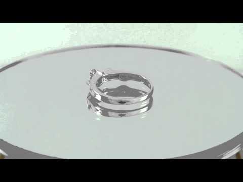 Estate 0.25CT 10K White Gold Round Diamond Engagement Ring Certified