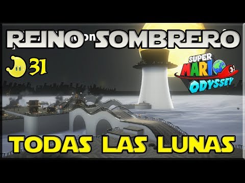 Super Mario Odyssey - Guia 100% - Todas las Lunas - Reino Sombrero - Español
