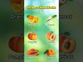 Orange Colored Fruits For Kids Learn Fruit Names Orange Carrot Pumpkin More
