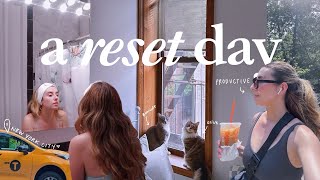 a reset day in my nyc apartment 🍒 organizing, self care, setting goals & starting fresh