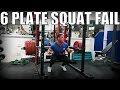 6 Plate Squat Fail! Squat, Bench & Deadlift Failure