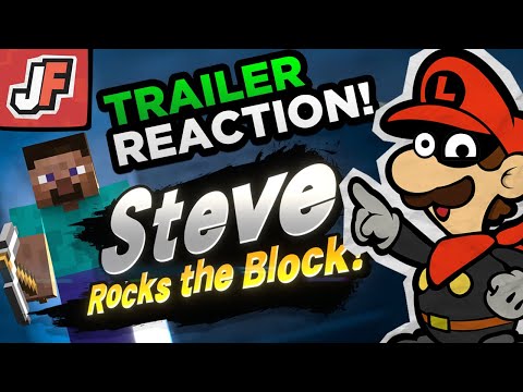 Minecraft STEVE Actually CONFIRMED in Smash Bros ULTIMATE - Reveal Trailer REACTION!!