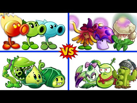 PVZ 2 - 4 Team Plants vs 4 Team Zombies - Which Team Plant 's Best?