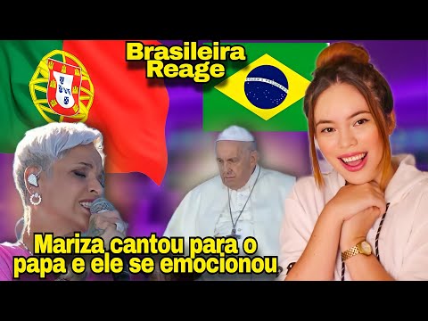Brasileira Reage: Mariza - 'Foi Deus' ao Papa 🇵🇹🎶 #ReaçãoMusical #MarizaAoVivo #ParqueEduardoVII
