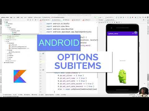 Learn Options Menu with Sub Items | Android Studio Tutorial