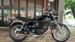 KAWASAKI エストレア　BJ250A キャブ車　前後タイヤ交換　ドライブチェーン・スプロケ交換　リアキャリアステー　機関良好