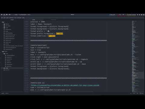 ArchMerge : 186 polybar modules A-Z : pavolume