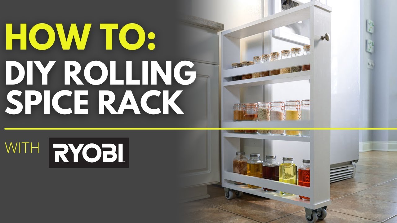 How To Make A Mobile Spice Rack Organizer | DIY Rolling Spice Rack