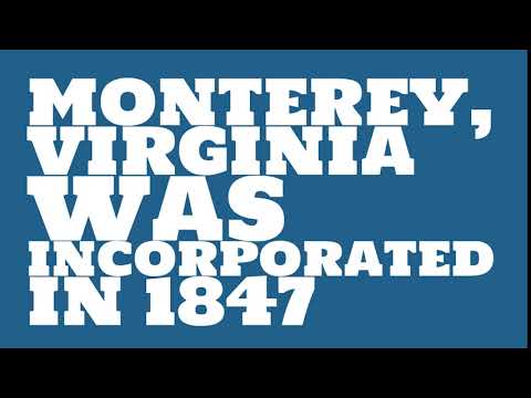 When was Monterey, Virginia founded?