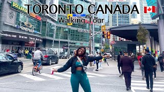 TORONTO DOWNTOWN WALKING TOUR|| THE MOST BUSIEST CITY IN CANADA 🇨🇦
