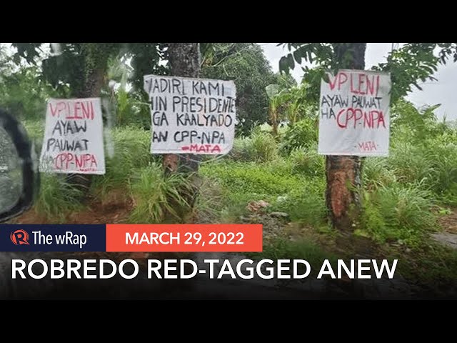 Robredo red-tagged in streamers on eve of Leyte visit