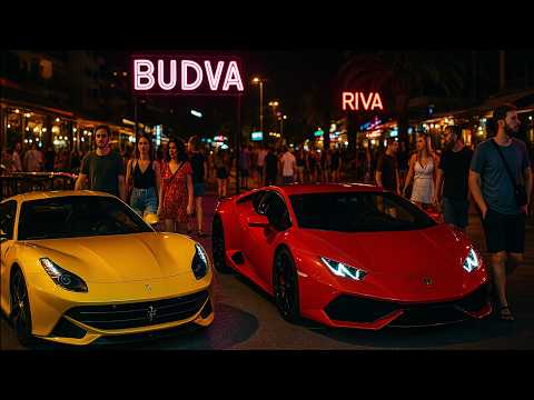 Nightlife in Budva Montenegro 🇲🇪 4K Walking Tour