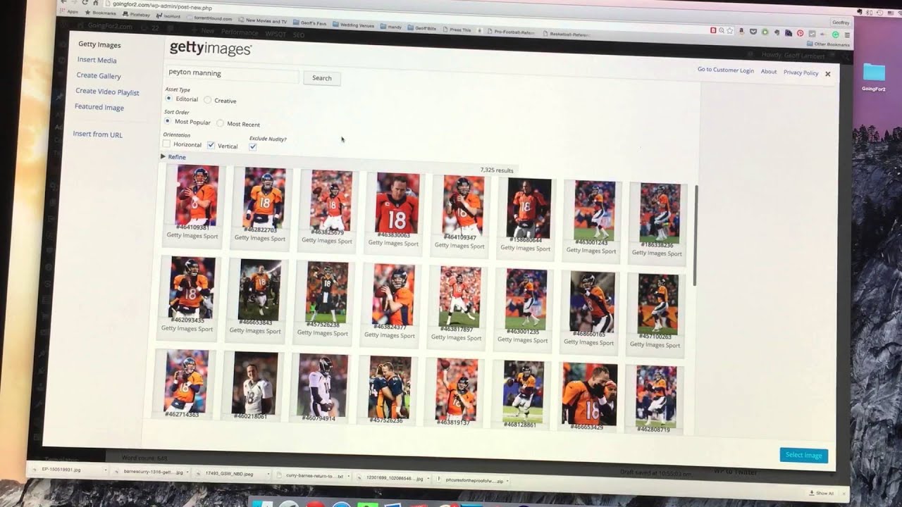 Adding images with Getty images