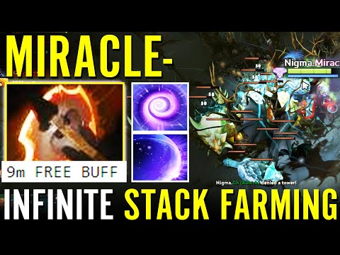MIRACLE [Faceless Void] 9m FURY WTF FREE BUFF! Crazy BIGGEST Stack Farm Nigma Core Dota 2 Pro Carry