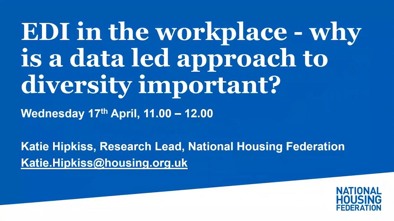 EDI in the workplace - Why is a data led approach to diversity important? | EDI Masterclass