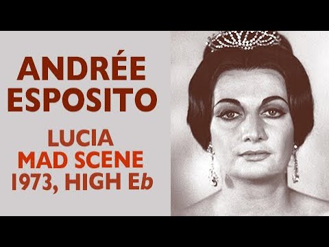 Andrée Esposito - Donizetti: LUCIA DI LAMMERMOOR, Lucia mad scene, Toulon 1973, High E-flat