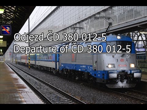 Odjezd 380 012-5 z Prahy hl.n. + Ex 1543 Jižní Expres, 28. 12. 2017