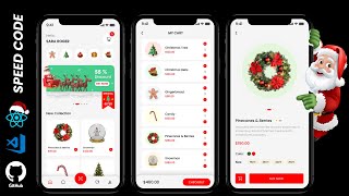 Ultimate React Native Christmas App UI Development Speed Coding Tutorial #reactnative #speedcoding
