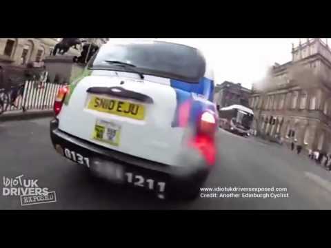 Cycle cam captures furious road row between taxi and cyclist