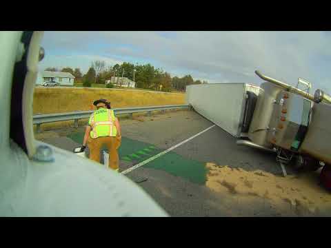 Overturned 18 wheeler -Turrell AR