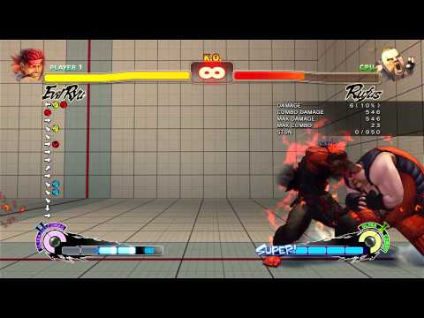 SSF4AE Evil Ryu Max Rufus Combo? 719dmg 55hits 7bars