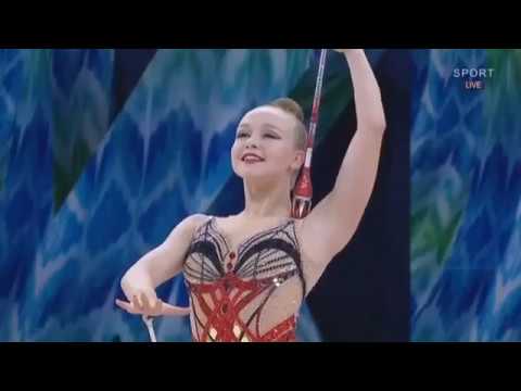 2019.04.20 Ташкент - Chamzina Alina 2002 🇨🇿CZE - Булавы 13,750 - World Cup Tashkent 2019