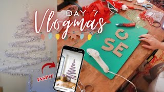 DIY Wall Tree + Cardboard Ornaments | VLOGMAS DAY 7