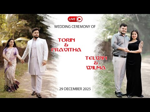 Wedding of TORIN with PRAVITHA  & TELWIN with WILMA,  watch LIVE by #NelsonPhotographyMangalore