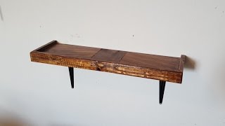 Non-Floating Pallet Wood Shelves