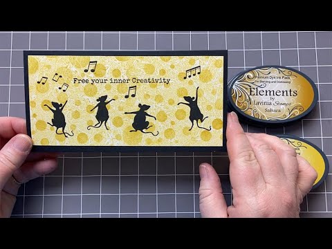 The Dancing Mice and a Block of Cheese by Karen Telfer - A Lavinia Stamps Tutorial
