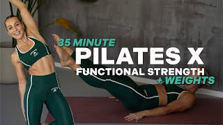 35 MIN PILATES + FUNCTIONAL STRENGTH | Full Body Crusher | Low Impact | with weights | NO REPEAT