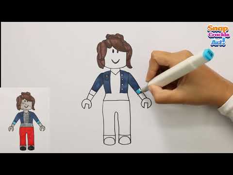 How To Draw Bacon Girl Roblox Step By Step