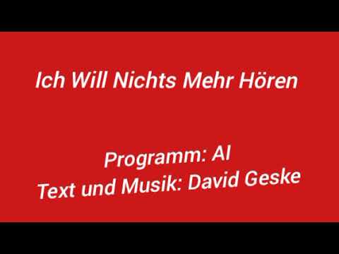 ICH WILL NICHTS MEHR HÖREN