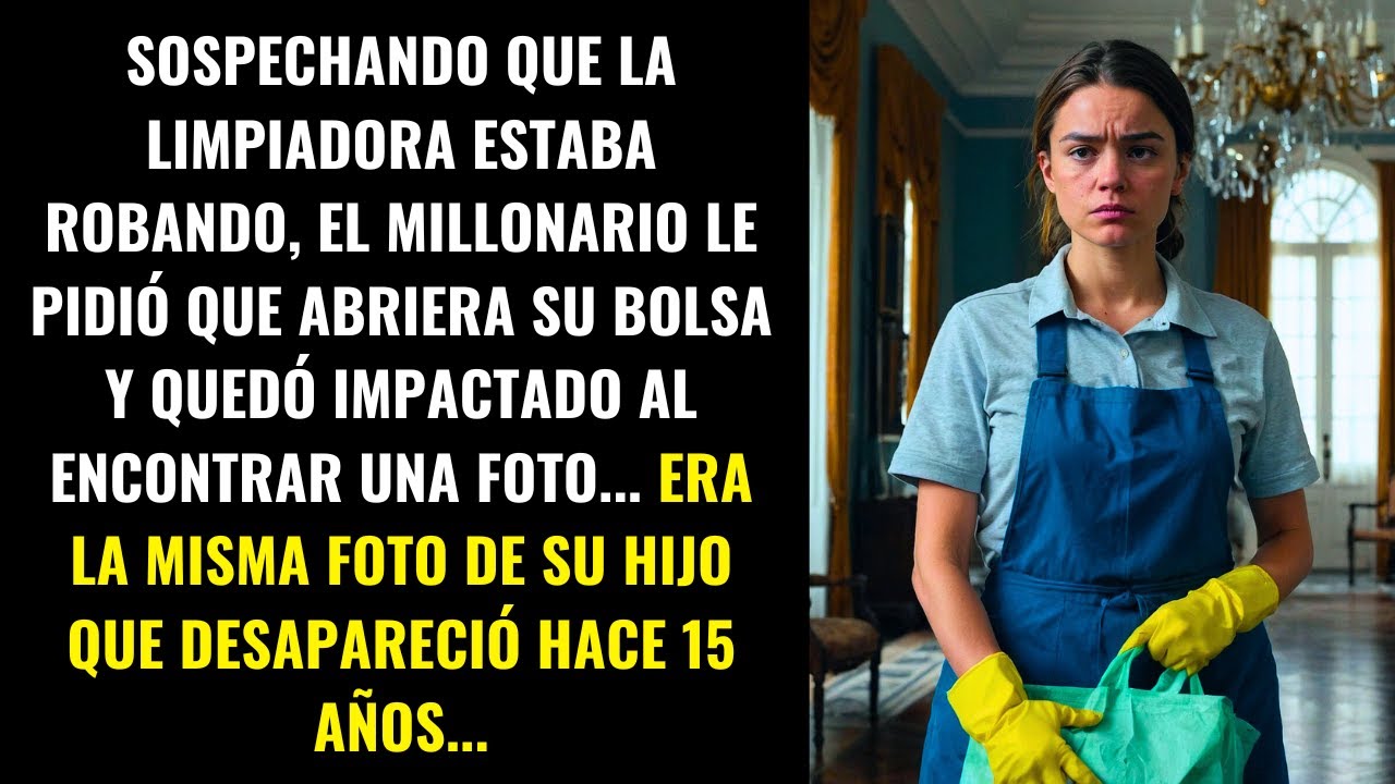 EL MILLONARIO ENCUENTRA UNA FOTO DE SU HIJO DESAPARECIDO EN LA BOLSA DE LA LIMPIADORA...