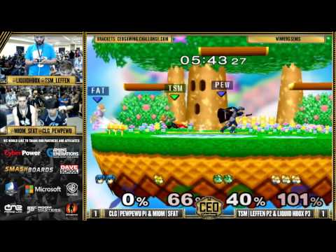 CEO 2015 - TSM | Leffen & Liquid Hungrybox Vs. CLG | PewPewU & MIOM | SFAT - SSBM WS - Smash Melee