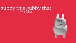 Cover art for gubby this gubby that