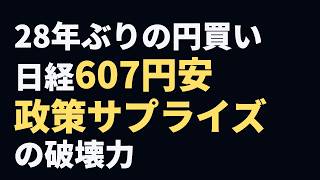 28年ぶりの円買い、日経607円安 日米協調介入に学ぶ「政策サプライズ」の破壊力