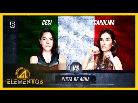 🔥💧 Ceci Vs Carolina en el Reto de Agua 🌬️🏔️ | Reto 4 Elementos | Canal 5
