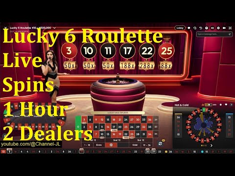 Lucky 6 Roulette Live Spins 1 hour 2  Dealers